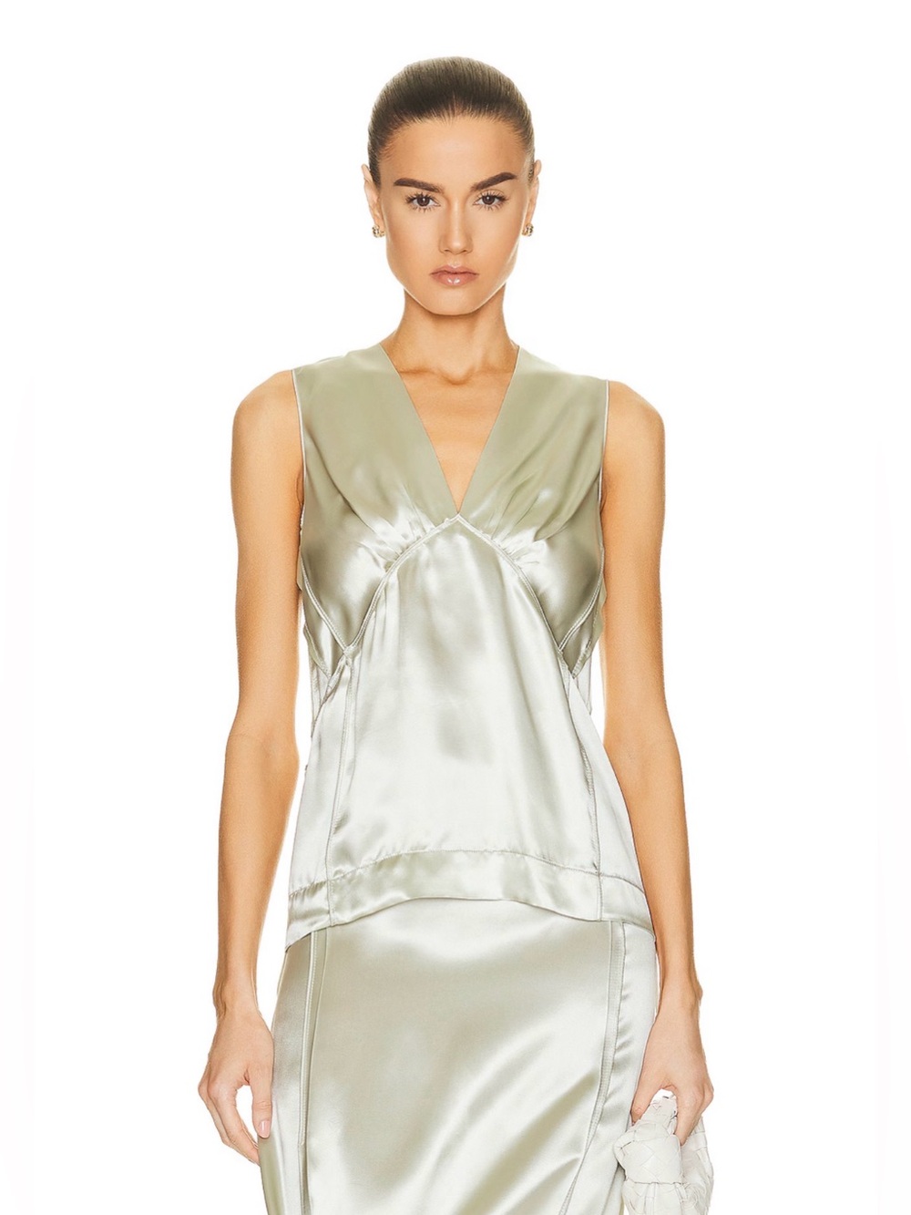 Bottega Veneta Ruffle Satin Blouse